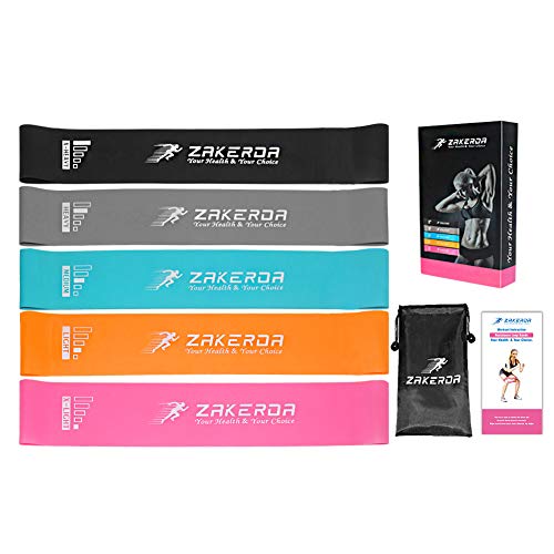 Bandas Ejercicio - Bandas de Resistencia - 5 Cintas Elastica Set Comprar Precio Elasticas para Hacer Ejercicio - Loop Resistance Bands para Fitness Crossfit Pilates Fuerza Fisioterapia Movilidad