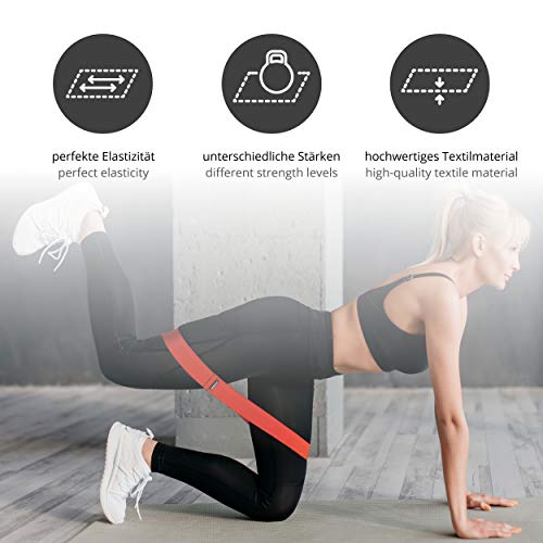 Bandas Elásticas en Bucle Set/Cintas de Resistencia + eBook Guía de Ejercicios | Natural Loop Glúteos Bands, Fitness Gimnástica Gluteband Gomas Crossfit Fisioterapia Boxeo Pilates Yoga