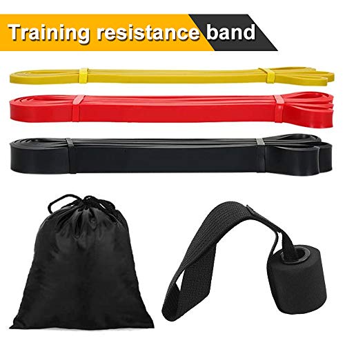 Bandas Elásticas Fitness - Bandas elásticas de Ejercicios de Fitness, para Entrenamiento de Resistencia, Gimnasio, Yoga, Pilates Anclaje para Puertas