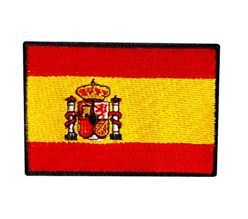 Bandera de ESPAÑA PARCHE BORDADO AUTOADHESIVO