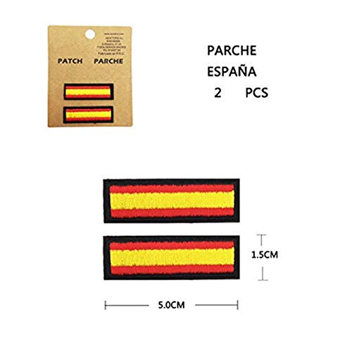 BANDERA DEL PARCHE BORDADO PARA PLANCHAR O COSER (ESPAÑA) (ESPAÑA-N2)