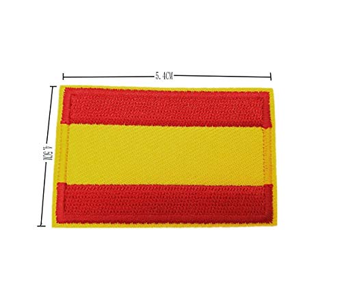 BANDERA DEL PARCHE BORDADO PARA PLANCHAR O COSER (España Sin Escudo 7.8cm)