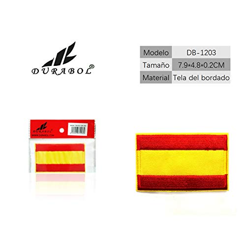 BANDERA DEL PARCHE BORDADO PARA PLANCHAR O COSER (España Sin Escudo 7.8cm)