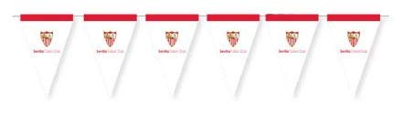 Banderín Sevilla F.C para Fiestas Temáticas Deportivas 3m 20x30 cm