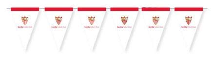 Banderín Sevilla F.C para Fiestas Temáticas Deportivas 3m 20x30 cm