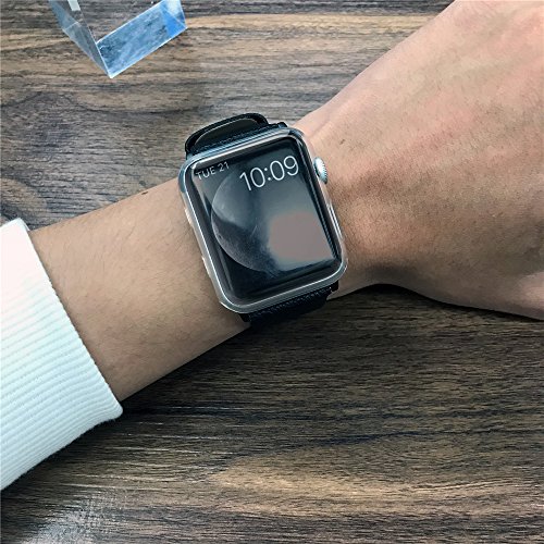 bandmax Apple Watch 3 Funda, 38mm Suave TPU Proteger Completa Case Anti-Arañazos Borrar Espalda para Apple Watch (38mm)