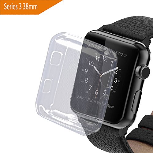 bandmax Apple Watch 3 Funda, 38mm Suave TPU Proteger Completa Case Anti-Arañazos Borrar Espalda para Apple Watch (38mm)