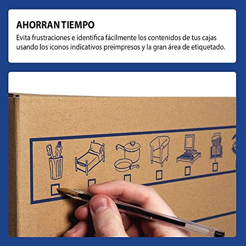 Bankers Box 6208201 Pack 10 Cajas de Cartón con Asas para Mudanzas, Almacenaje y Transporte Ultraresistentes, 45 Litros, Canal Doble Reforzado, 50 x 30 x 30 cm/Talla L