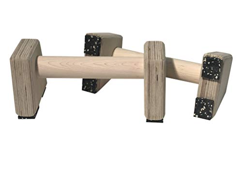 Barbarian Range Wooden Parallettes Parallel Bars Made from Hardwood Multiple Sizes (Pequeña)