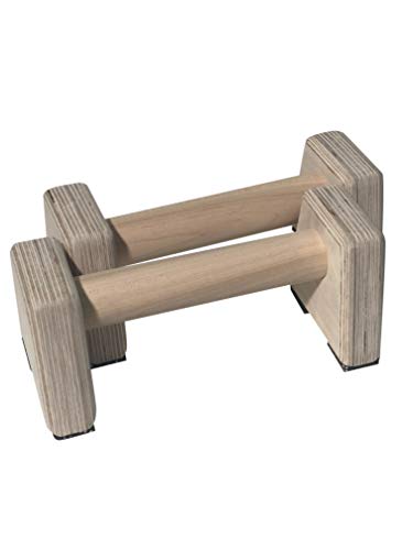 Barbarian Range Wooden Parallettes Parallel Bars Made from Hardwood Multiple Sizes (Pequeña)