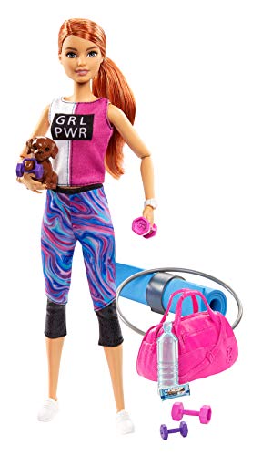 Barbie Bienesta, muñeca con ropa deportiva y accesorios, regalo para niñas y niños 3-9 años (Mattel GJG57) , color/modelo surtido