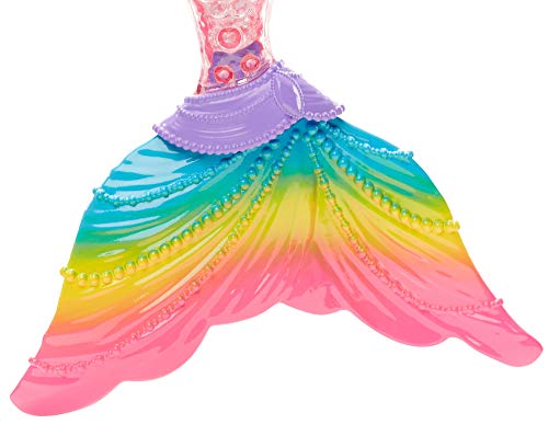 Barbie Dreamtopia, muñeca Sirena Luces de Arcoíris, regalo para niñas y niños 3-9 años (Mattel DHC40) , color/modelo surtido
