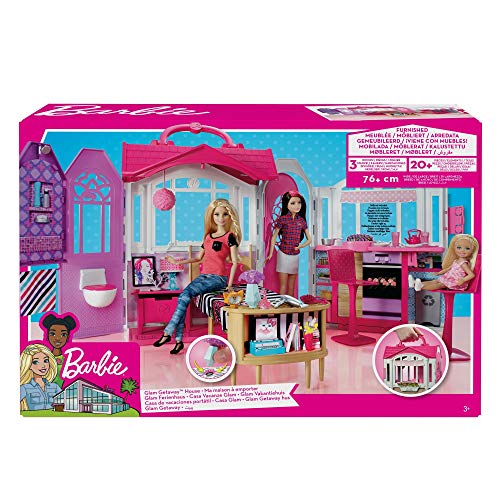 Barbie- Glam Casa de Vacaciones portátil, Multicolor, Miscelanea (CHF54)