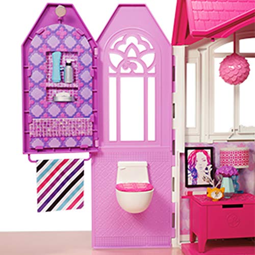 Barbie- Glam Casa de Vacaciones portátil, Multicolor, Miscelanea (CHF54)