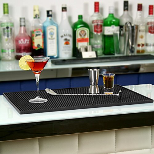 bar@drinkstuff - Alfombrilla de goma para barra de servicio (30,5 x 45,7 cm), color negro