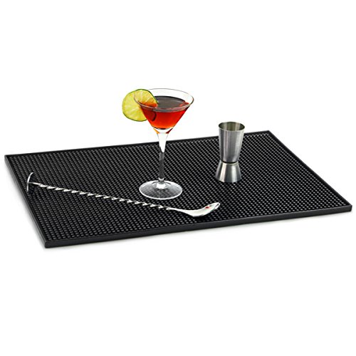 bar@drinkstuff - Alfombrilla de goma para barra de servicio (30,5 x 45,7 cm), color negro