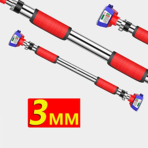 Barra de Dominada de la Puerta sin Instalación de Tornillos Tire hacia Arriba de la Barbilla Ejercicio hacia Arriba con Almohadilla de Algodón Extraíble y Guantes,129-176cm