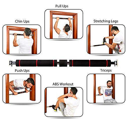 Barra de dominadas ajustable, EPCAT Entrenamiento en el Hogar Barras Horizontales Barra de Entrenamiento Ajustable con Dominadas Barra