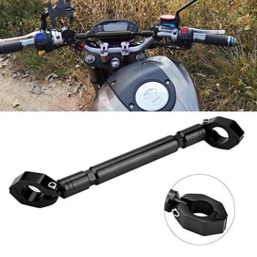 Barra de Equilibrio de la Motocicleta, Barra de Barra Universal de Aleación de Aluminio de 22 mm Barra de Manillar Reforzar la Palanca(Black)