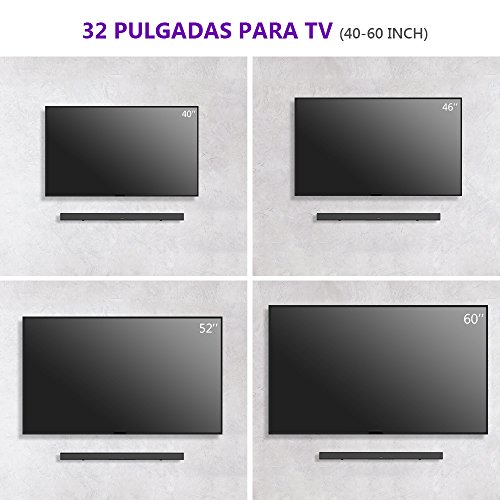 Barra de Sonido Bluetooth 4.2 de 32 Pulgadas, Sistema Bass réflex, Sonido Virtual Envolvente, Cable óptico Incluido, tecnología DSP, Negro