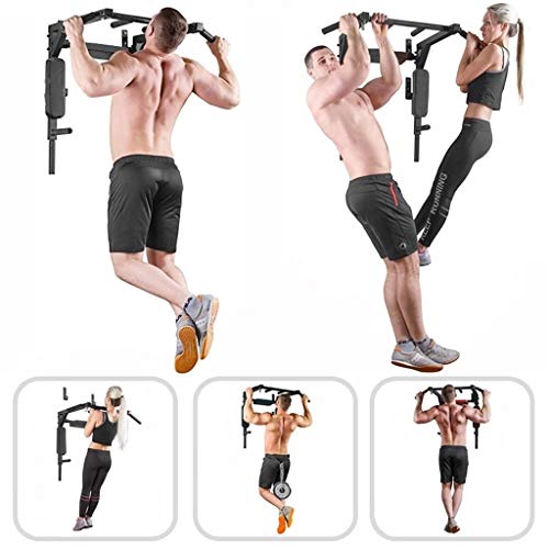 Barra Horizontal Equipo De Cubierta Pull-up Bar En Paralelo Familia Equipos De Gimnasia Soporte De Pared Desmontable Barra Fija Barras de dominadas (Color : Black, Size : 93x72x48cm)