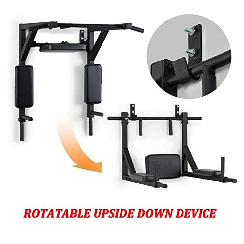 Barra Horizontal Equipo De Cubierta Pull-up Bar En Paralelo Familia Equipos De Gimnasia Soporte De Pared Desmontable Barra Fija Barras de dominadas (Color : Black, Size : 93x72x48cm)