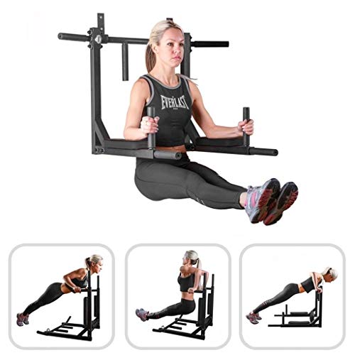 Barra Horizontal Equipo De Cubierta Pull-up Bar En Paralelo Familia Equipos De Gimnasia Soporte De Pared Desmontable Barra Fija Barras de dominadas (Color : Black, Size : 93x72x48cm)