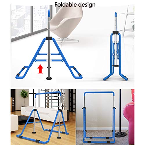 Barra Horizontal Plegable para Niños Barras De Gimnasia Equipos De Gimnasia para Niños Barra De Entrenamiento Junior Ajustable Columpio Infantil Regalo Barras de dominadas (Color : Blue, Size : A)