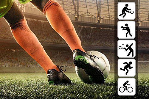 Barrageon 1 Par Calcetines de Fútbol Deportes al Aire Libre Suela Extra Gruesa de Medias de Fútbol Mujer/Hombre Niños/Niñas para Hockey, Rugby, Lacrosse, Baloncesto& Otros Deportes Blanco-XL