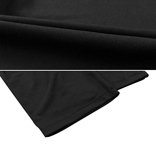 Barrageon Pantalones Largos de Comprensión Leggings para Mujer Mallas Largas de Deportivos Baselayer Secado Rápido para Ejercicio Gimnasio Entrenamiento Cruzado Correr Yoga Jogging Negro-L