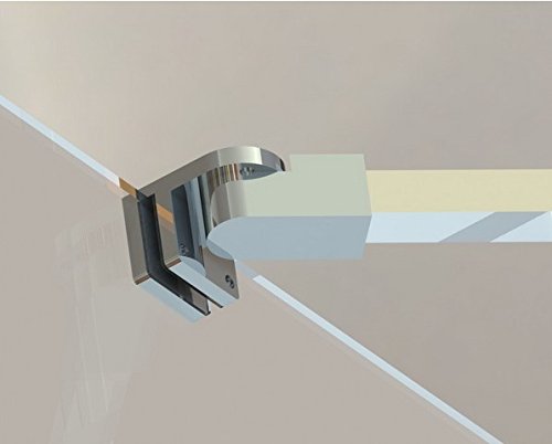 Barras de apoyo de la pared al vidrio para colocar paneles de puerta de ducha, sin marco, acero inoxidable, para vidrios de 6 mm a 10 mm de grosor de M-Home