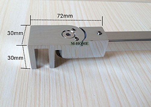 Barras de apoyo de la pared al vidrio para colocar paneles de puerta de ducha, sin marco, acero inoxidable, para vidrios de 6 mm a 10 mm de grosor de M-Home