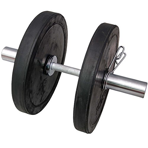 Barras olímpicas MAXSTRENGTH bobalicona 5 cm con pesas Barbell gimnasio en casa danzoterapia de entrenamiento - Chrome par, 5,08 cm, 1 A 5 paquete recogemangueras Plateado cromado Talla:2 pulgadas