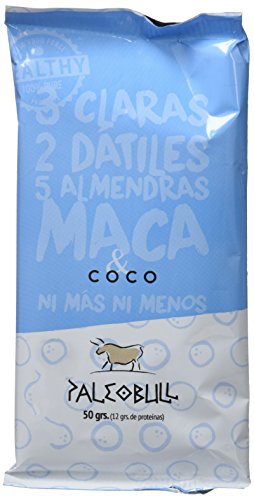 Barrita Energética 100% natural - Alta en proteínas - Almendras, Coco y Maca (50g) - Pack Ahorro de 15 Barritas