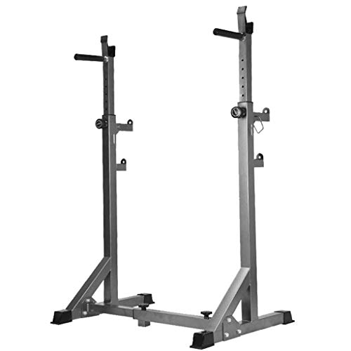 Bastidor De Sentadillas Ajustable para Culturismo,Carga Máxima De 300 Kg,Rango De Altura del Soporte 116-160 CM, Multifunción Barbell Rack Dip Stand Soporte Barbell Soporte De Levantamiento De Pesas