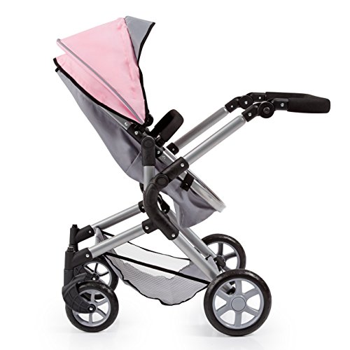 Bayer Design 18108 AA Neo Star muñecas Cochecito con Bolso Cambiador, Suave Color Rosa/Gris