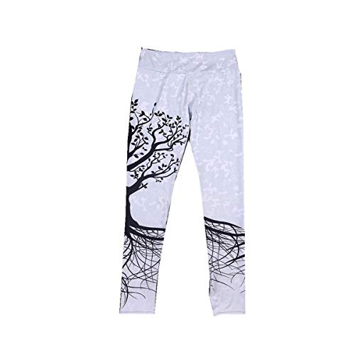 BaZhaHei Mujer Pantalones Largos Deportivos Patrón de árbol Leggings para Running Yoga y Ejercicio Mallas Deportivas ImpresióN De áRbol Deporte Fitness Gym Pantalon EláSticos Running