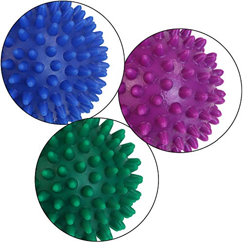 BB Sport Bolas de Masaje Set de 4 con Diferentes Tipos de dureza Pelotas de Masaje con Pinchos