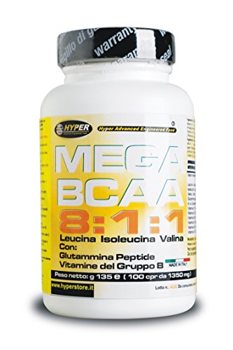 BCAA 8 1 1 Aminoácidos Ramificados 200 Tabletas 270 gr con Péptido de Glutamina y Vitaminas del Grupo B 8 Leucina. 1 Isoleucina 1 Valina Masa Muscular Aumentada Promueve la Recuperación