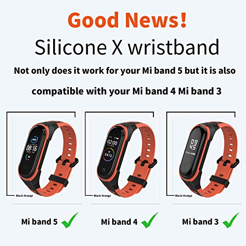 BDIG Pulsera Correas para Xiaomi Mi Band 5 Mi Band 4/3, Colorido Suave Silicona Reloj Recambio Brazalete Impermeable Correa para Mi Band 5 Mi Band 4 Mi Band 3