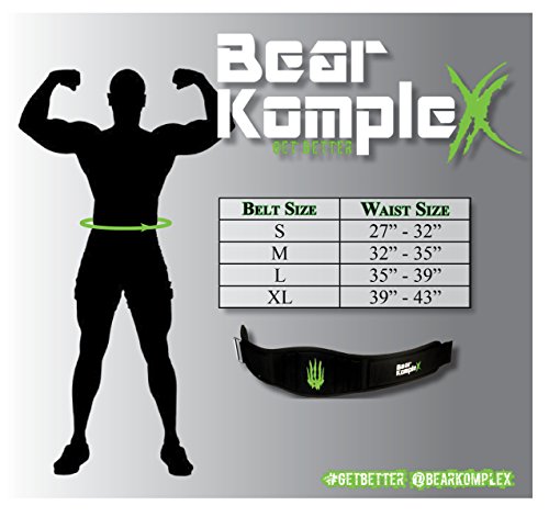 Bear KompleX 4" STRAIGHT Weightlifting belt for Powerlifting, Squats, Weight Training and more. Low profile velcro with super firm back for maximum stability & exceptional comfort. Easily Adjustable