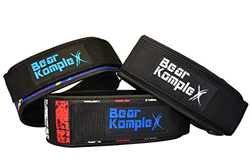 Bear KompleX 4" STRAIGHT Weightlifting belt for Powerlifting, Squats, Weight Training and more. Low profile velcro with super firm back for maximum stability & exceptional comfort. Easily Adjustable