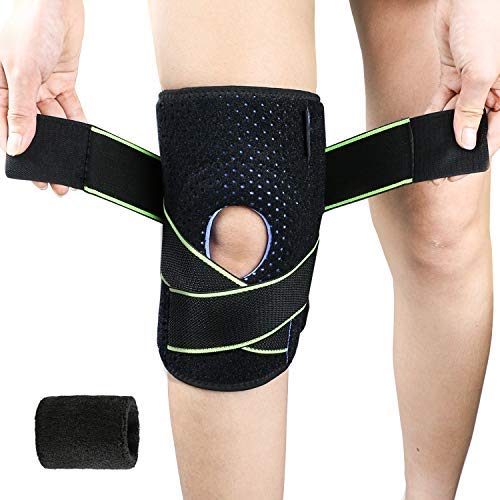 Bearbro Rodillera de Neopreno, Rodillera Menisco Ligamento Deportiva Ajustable Protector para Deportes, Correr, Levantamiento de Pesas, Entrenamiento Mujeres y Hombres