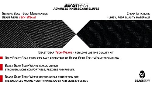 Beast Gear Guantes Boxeo Gel – Manoplas Boxeo Deportes de Combate, MMA, Muay Thai, Artes Marciales - M