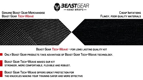 Beast Gear - Vendas Boxeo – Cintas Boxeo Deportes de Combate, MMA, Artes Marciales Muay Thai - Cinta Elástica 4,5 Metros