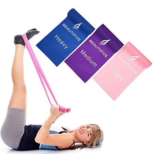 Beautifive Gomas Elasticas Fitness, Juego de 3 Mini Bandas Elasticas de Resistencia, Cintas Elasticas Musculacion para Fisioterapia, Rehabilitación, Yoga, Pilates y Entrenamiento de Fuerza