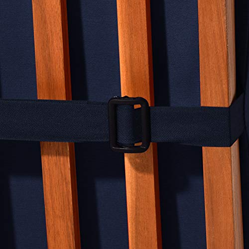 Beautissu Flair DC Cojín- colchoneta para Tumbona reclinable 200x50x8cm con Relleno de gomaespuma - Azul Marino Elegir