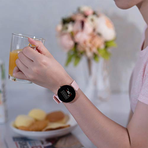 Bebinca Smartwatch Reloj Inteligente con Cronómetro, Pulsera Actividad para Deporte,Reloj de Fitness con Podómetro Hombre Mujer Niños para Samsung Huawei iPhone + 1 Correa de Metal(Rosa)