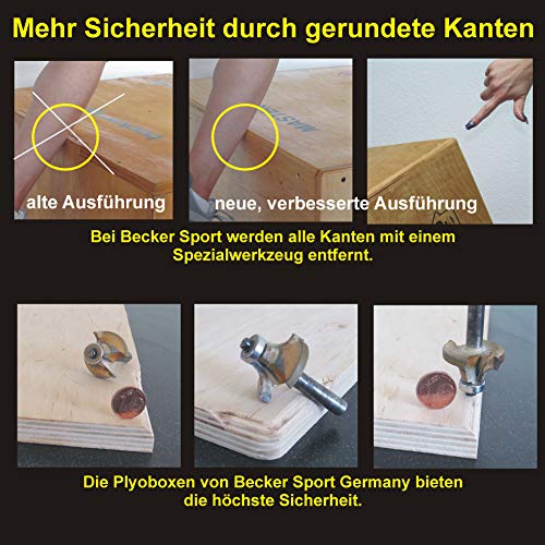 Becker-Sport Germany Becker Box XS - Primero en el mundo, CAJA 5 en 1, (BSG 28951) caja plyo única con 5 alturas de salto