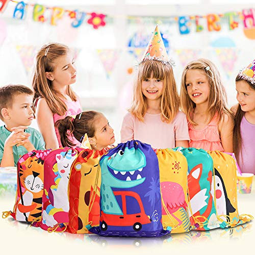 BeebeeRun 10Pack Bolsas de Cuerdas para Infantil,Mochila con Cordón Niños Bolsas Regalo Cumpleaños Deporte Gimnasio Backpack para Niños Niñas Fiesta de Cumpleaños Regalos